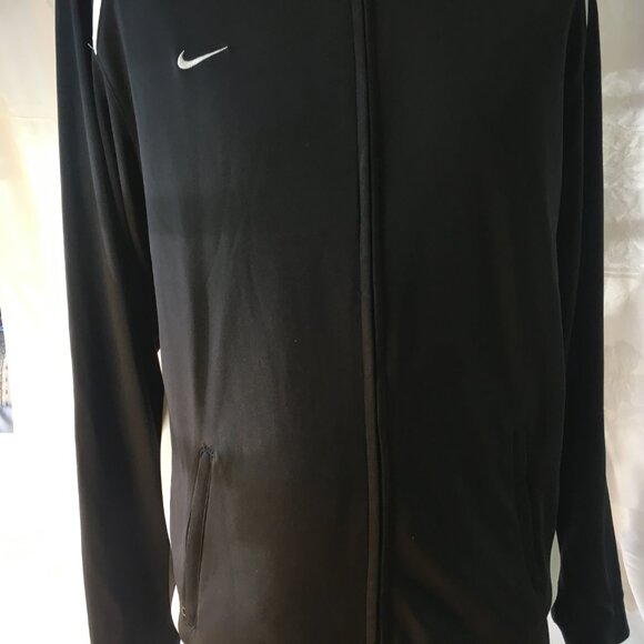 Nike Dri-Fit Standard Fit Men's Black Active Jacket Full Zip Size L Strech Knit - Picture 9 of 15